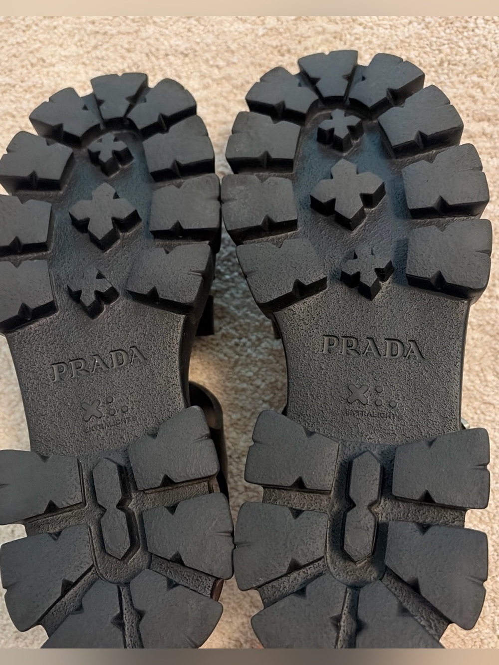 Prada Monolith Platform Sandals Black Lug Sole EU 40 - Picture 4 of 8